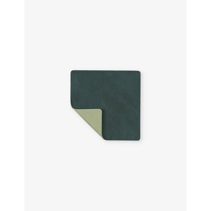 Lind DNA reversible Nupo Double leather coaster 10cm x 10cm (British brand)