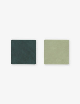Lind DNA reversible Nupo Double leather coaster 10cm x 10cm (British brand)