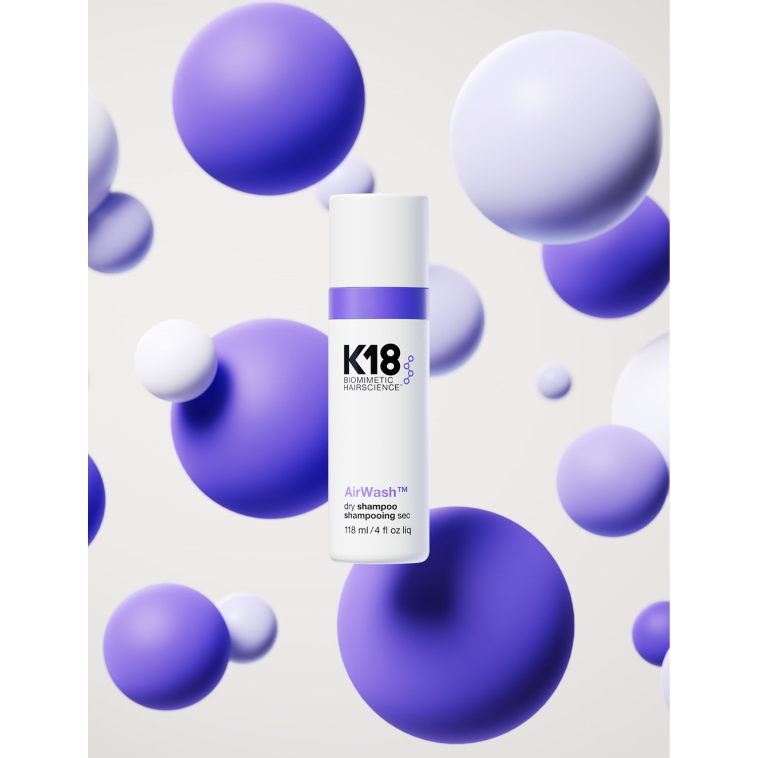 K18 AirWash dry shampoo 118ml (British brand)
