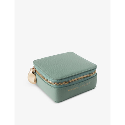 selfridges Monica Vinader Logo-Embossed Leather Jewellery Box- Buy online at McGrocer