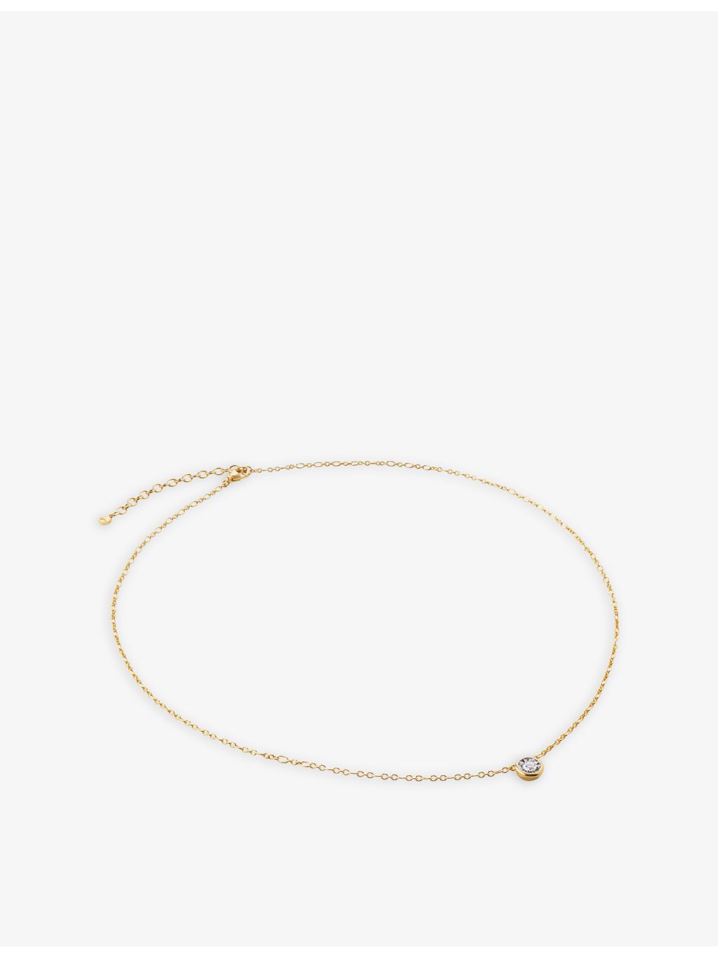 Monica Vinader 18ct gold vermeil necklace with lab-grown diamond (British brand)