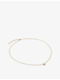 Monica Vinader 18ct gold vermeil necklace with lab-grown diamond (British brand)