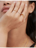 Monica Vinader Siren Mini ring gold vermeil lab-grown diamond - British product