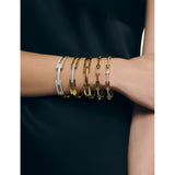 Monica Vinader yellow gold vermeil diamond bangle, UK version