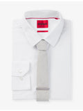 HUGO brass tie clip with debossed branding - British product