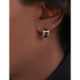 Bulgari B.zero1 18ct rose-gold and black-ceramic earrings, UK version