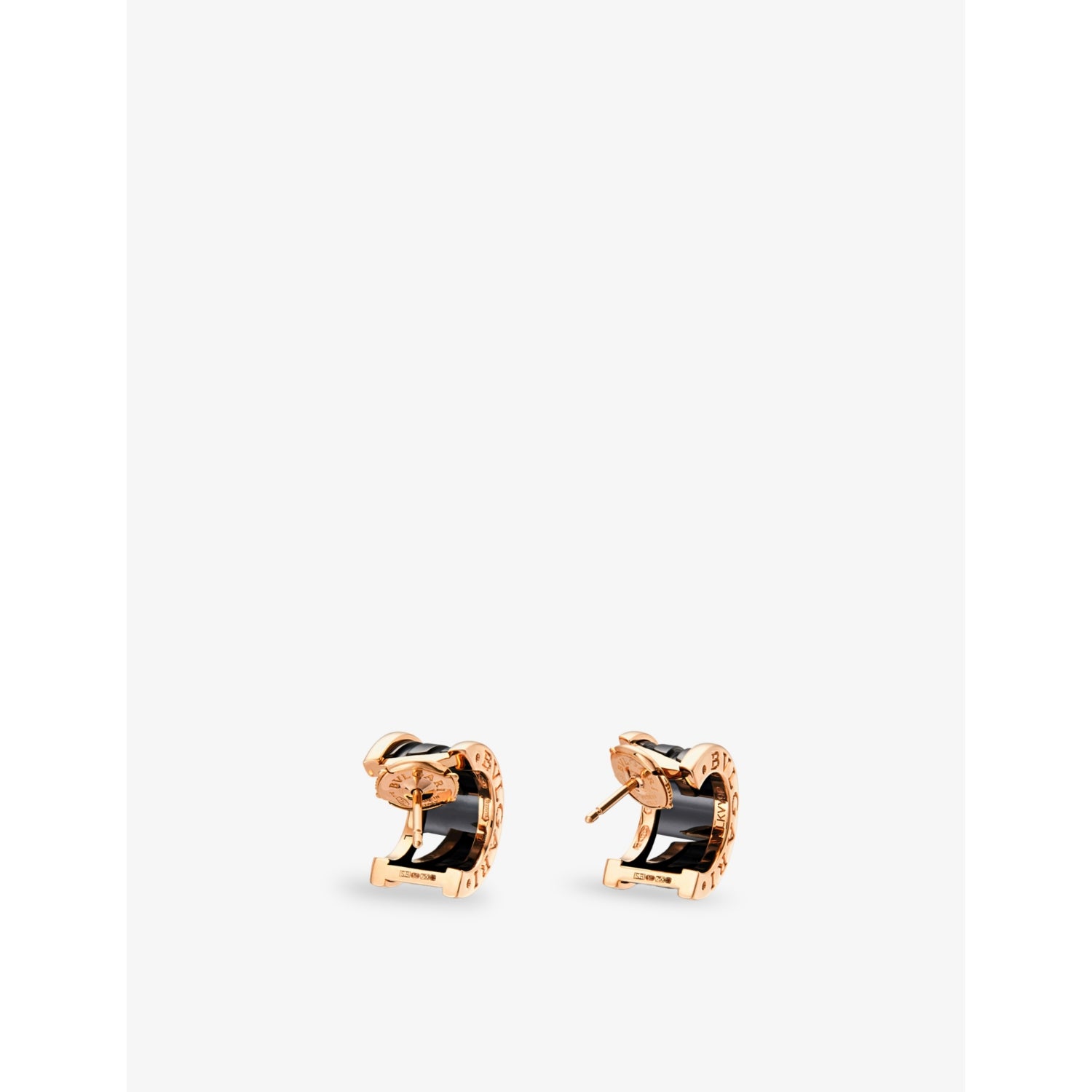 Bulgari B.zero1 18ct rose-gold and black-ceramic earrings, UK version
