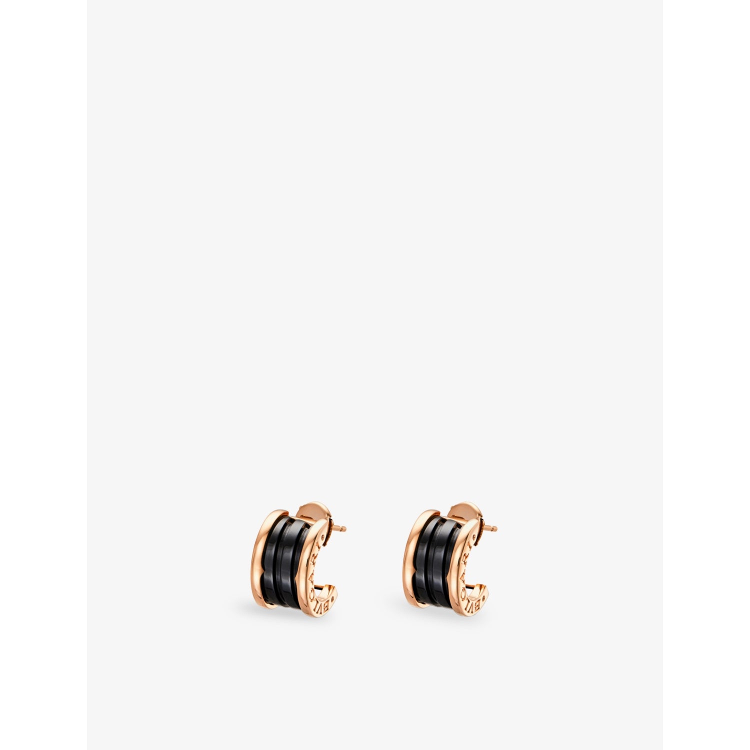 Bulgari B.zero1 18ct rose-gold and black-ceramic earrings, UK version