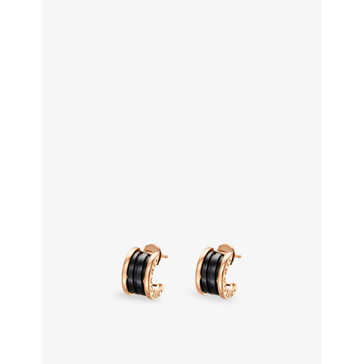Bulgari B.zero1 18ct rose-gold and black-ceramic earrings, UK version