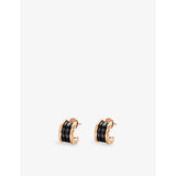 Bulgari B.zero1 18ct rose-gold and black-ceramic earrings, UK version