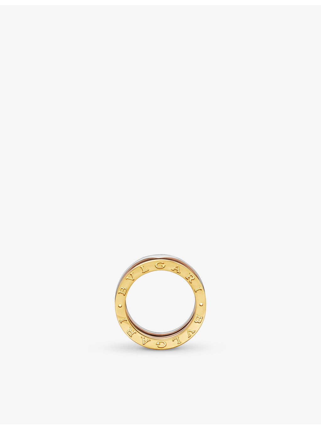 Bvlgari B.zero1 four-band ring in 18ct three-tone gold, imported from the UK