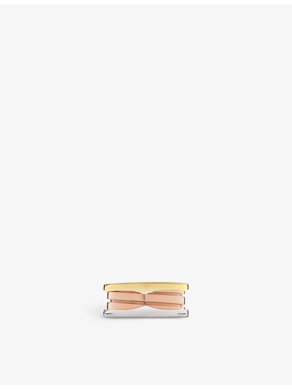 Bvlgari B.zero1 four-band ring in 18ct three-tone gold, imported from the UK
