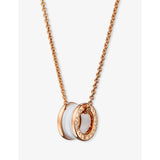 Bulgari B.zero1 rose-gold white-ceramic pendant necklace (British brand)