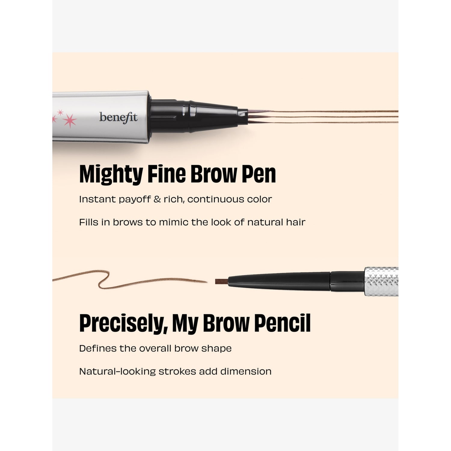 Benefit Mighty Fine Brow Pen 0.5ml, imported from the UK