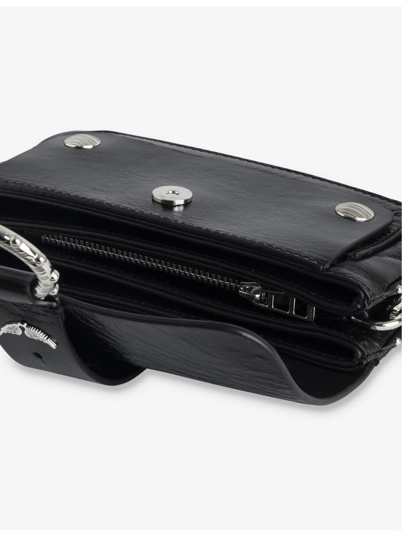 Zadig&Voltaire Kate leather wallet bag with chain strap, UK version