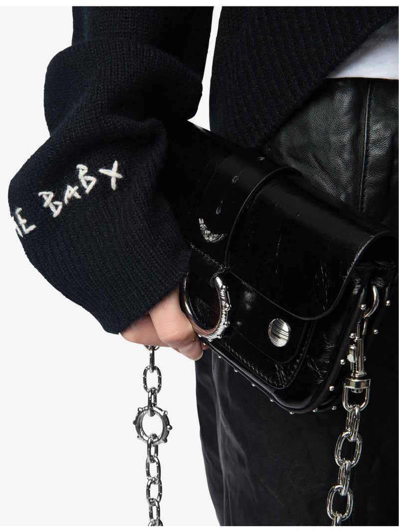 Zadig&Voltaire Kate leather wallet bag with chain strap, UK version
