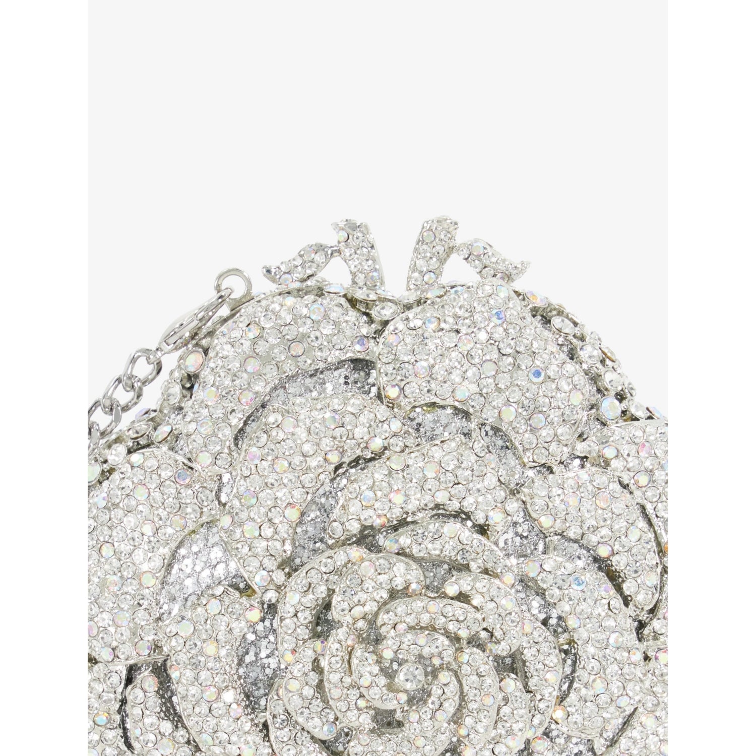 DUNE metal clutch with diamante flower design, imported from the UK