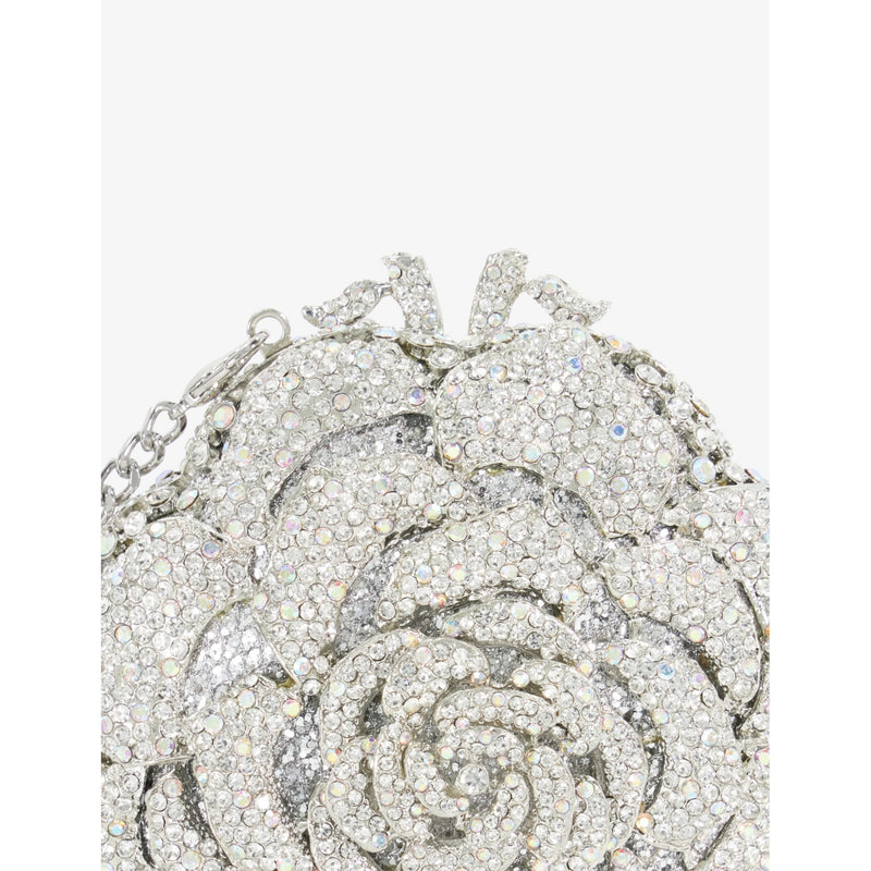 DUNE metal clutch with diamante flower design, imported from the UK