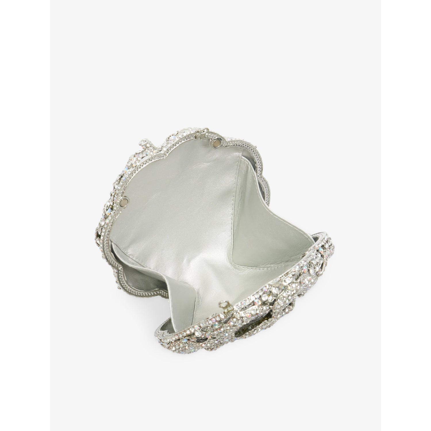 DUNE metal clutch with diamante flower design, imported from the UK