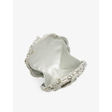DUNE metal clutch with diamante flower design, imported from the UK