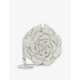 DUNE metal clutch with diamante flower design, imported from the UK