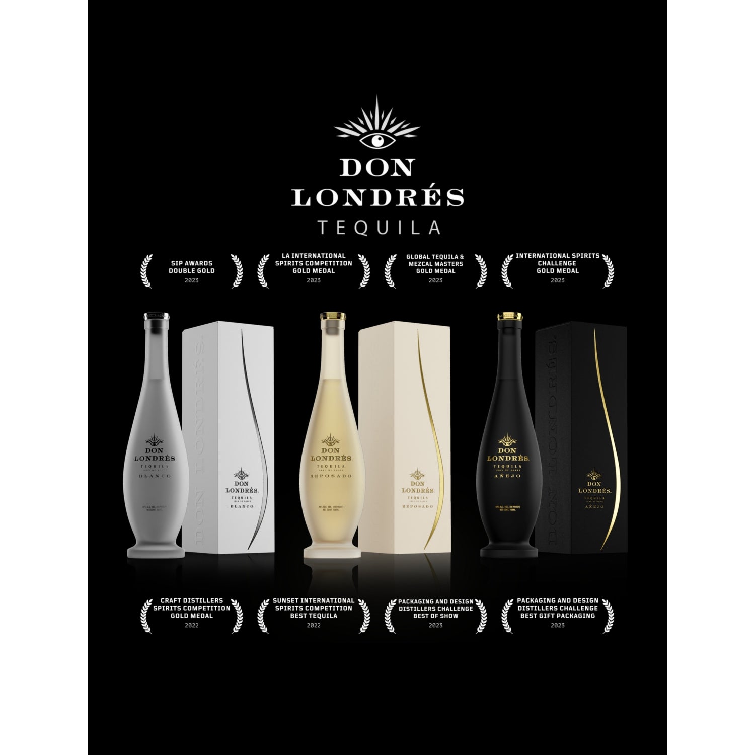 Don Londres Blanco tequila 700ml, imported from the UK