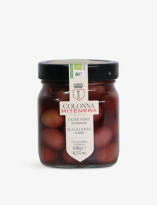 Colonna Mitenera black olives in brine 180g (British brand)