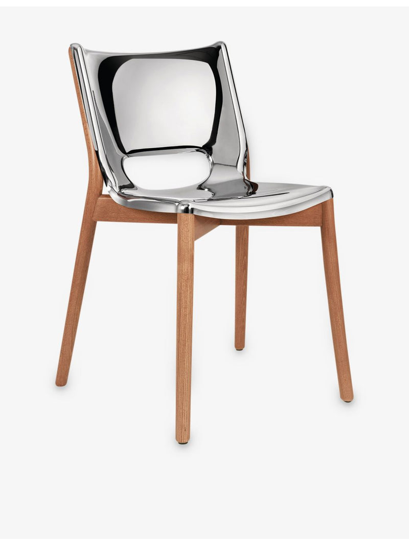 Alessi Poêle chair in steel and beech wood, 81cm (British brand)