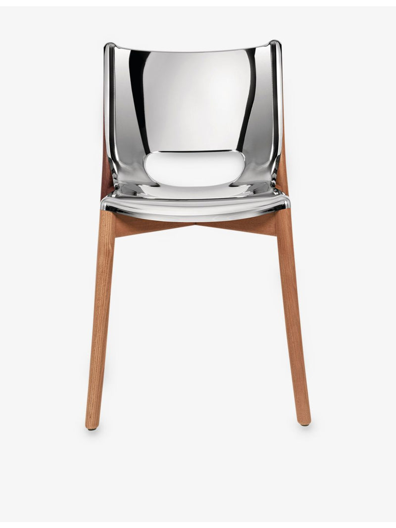 Alessi Poêle chair in steel and beech wood, 81cm (British brand)