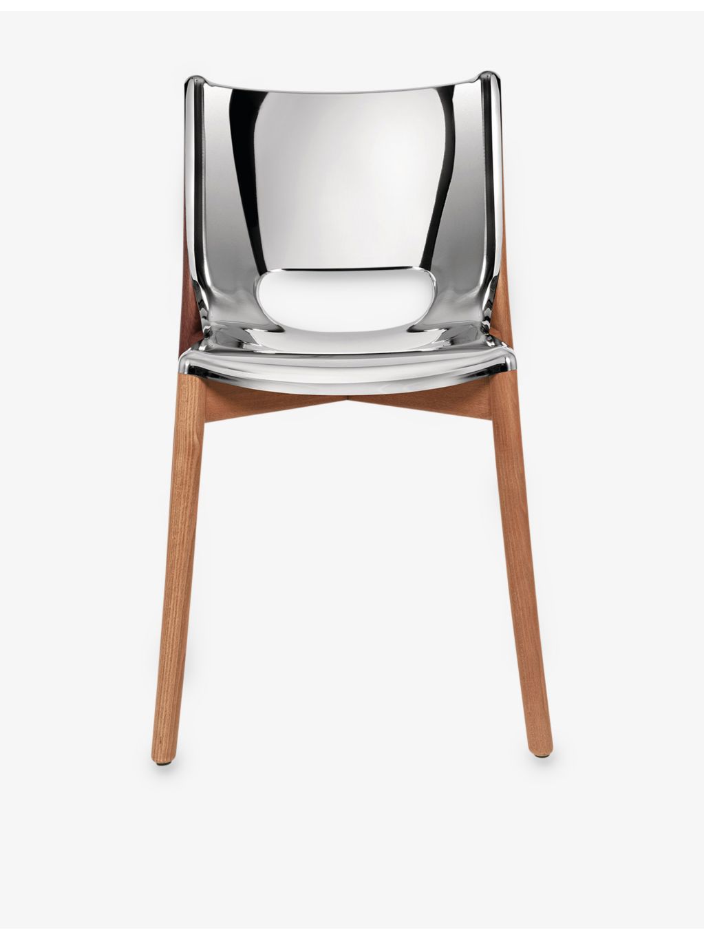 Alessi Poêle chair in steel and beech wood, 81cm (British brand)