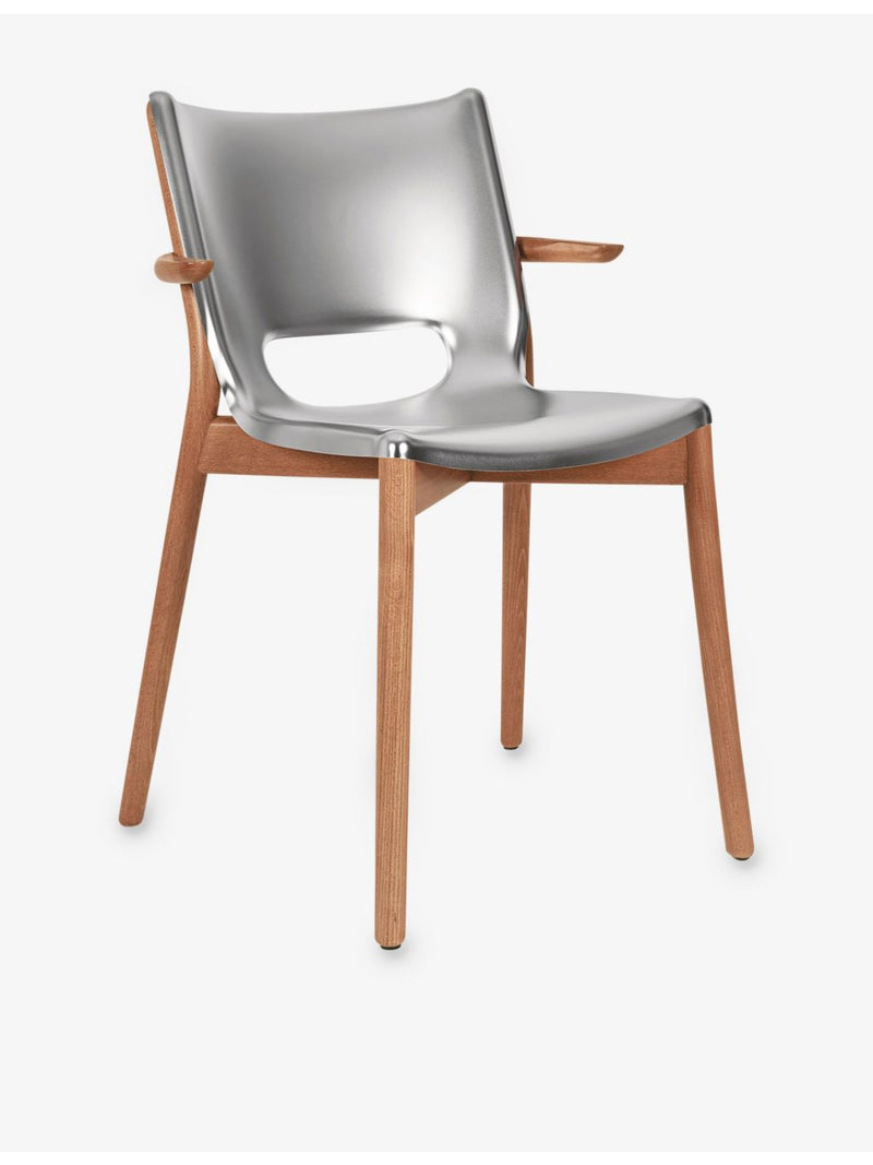 Alessi Poêle armchair in steel and beech wood - British product