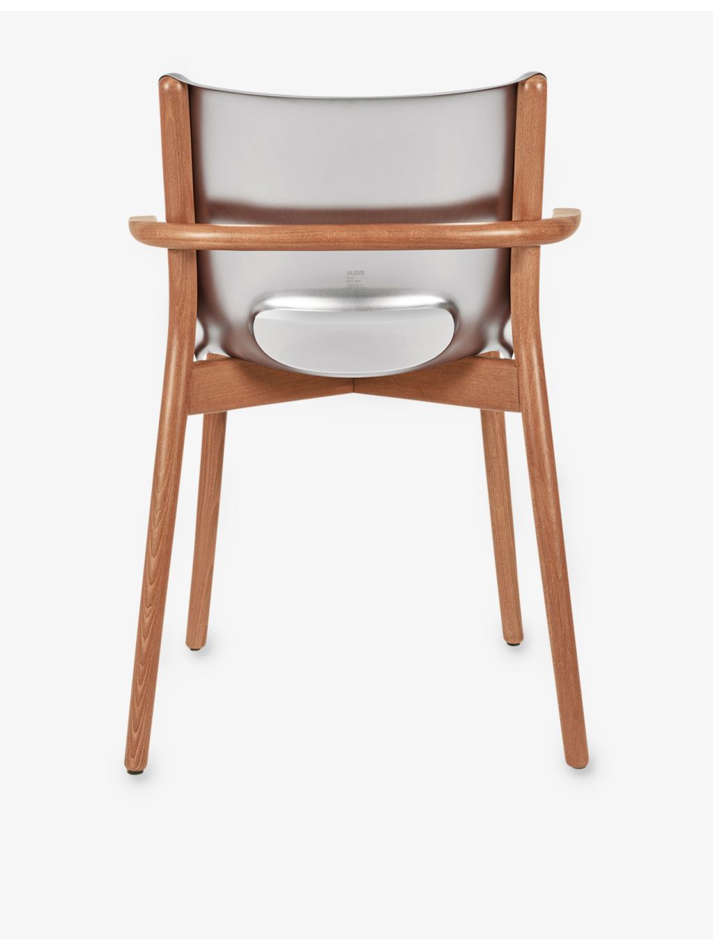 Alessi Poêle armchair in steel and beech wood - British product