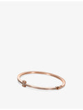 Tiffany T 18ct rose gold diamond bangle 0.31ct (British brand)
