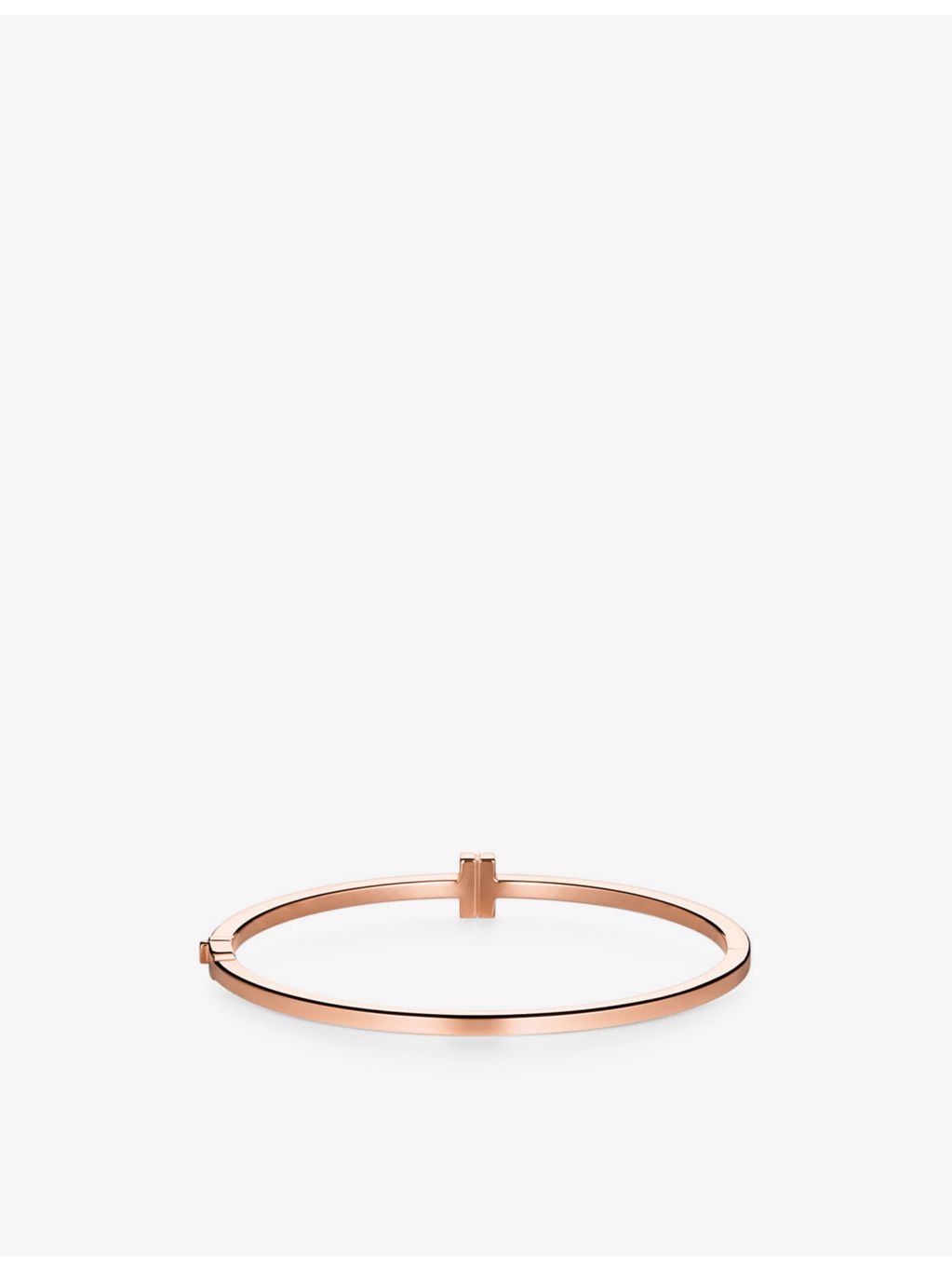 Tiffany T 18ct rose gold diamond bangle 0.31ct (British brand)