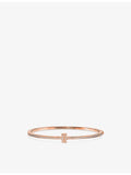 Tiffany T 18ct rose gold diamond bangle 0.31ct (British brand)