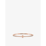 Tiffany T 18ct rose-gold and 0.31ct brilliant-cut diamond bangle - S