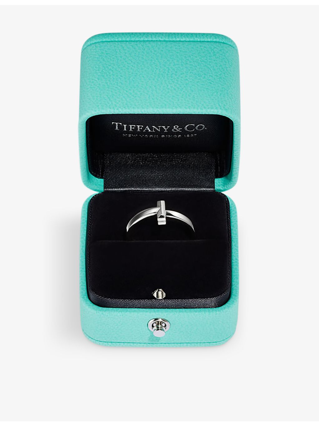 Tiffany & Co T1 18ct white-gold ring 2.5mm, imported from the UK