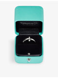 Tiffany & Co T1 18ct white-gold ring 2.5mm, imported from the UK