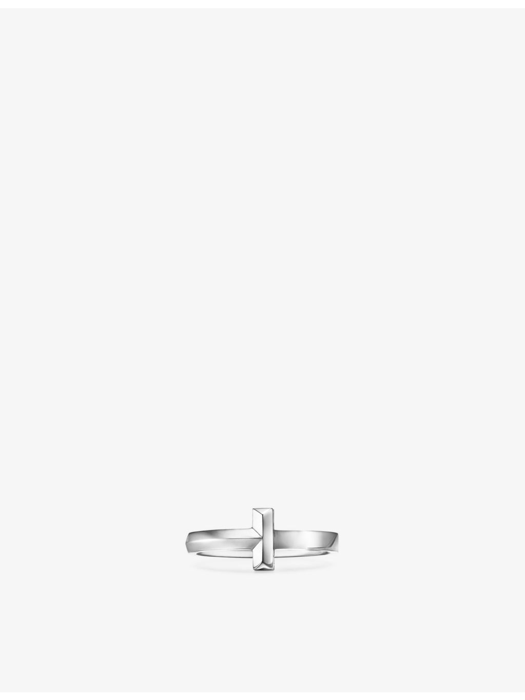 Tiffany & Co T1 18ct white-gold ring 2.5mm, imported from the UK