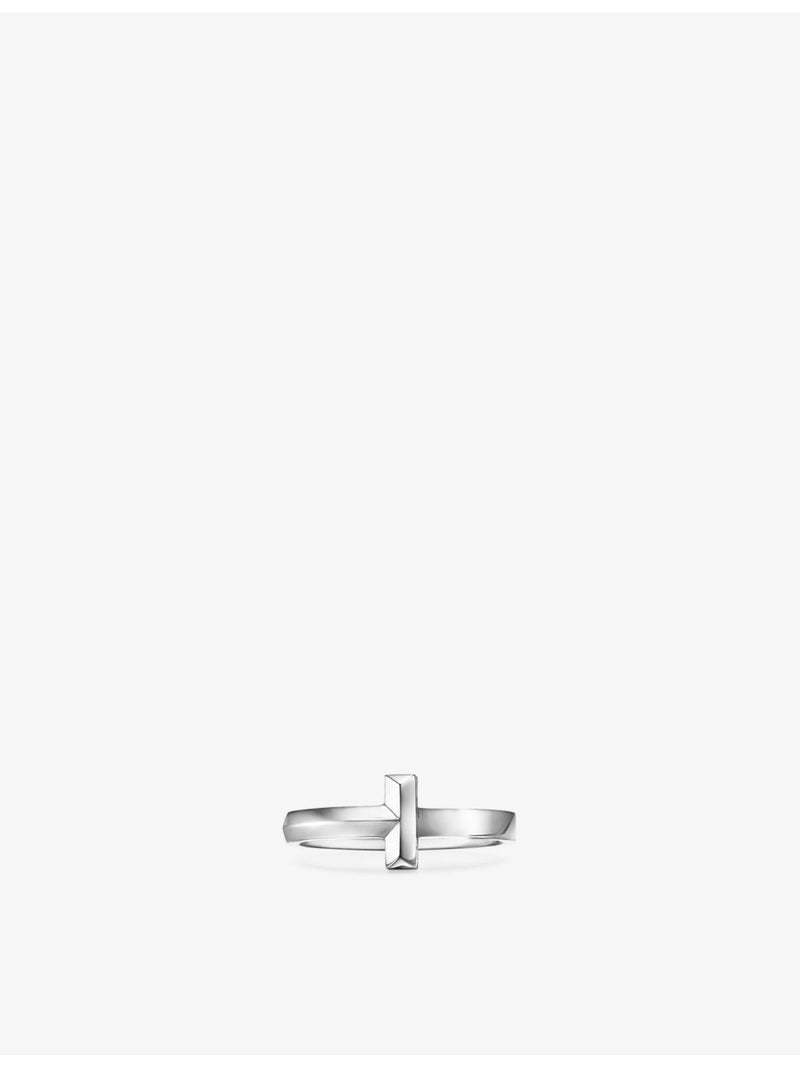 Tiffany & Co T1 18ct white-gold ring 2.5mm, imported from the UK