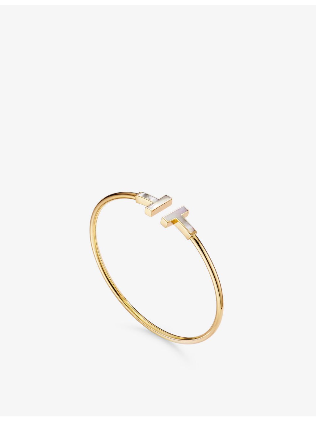 Tiffany T Wire bracelet 18ct gold mother-of-pearl, UK version