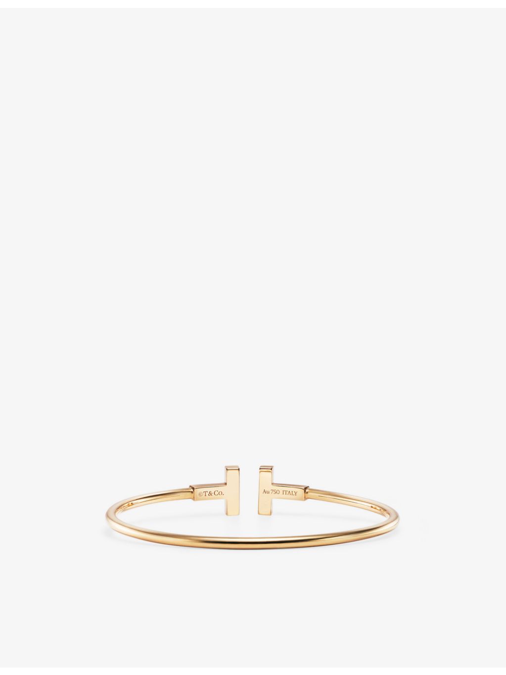 Tiffany T Wire bracelet 18ct gold mother-of-pearl, UK version