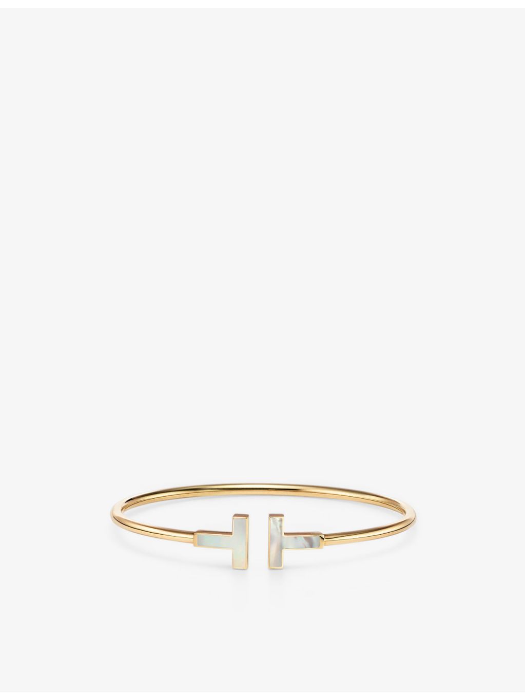Tiffany T Wire bracelet 18ct gold mother-of-pearl, UK version