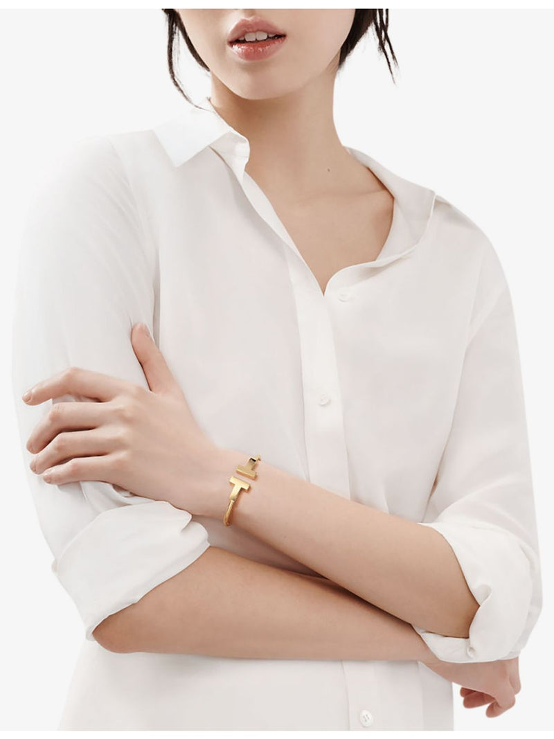 Tiffany & Co. wide wire bracelet 18ct yellow gold - British product