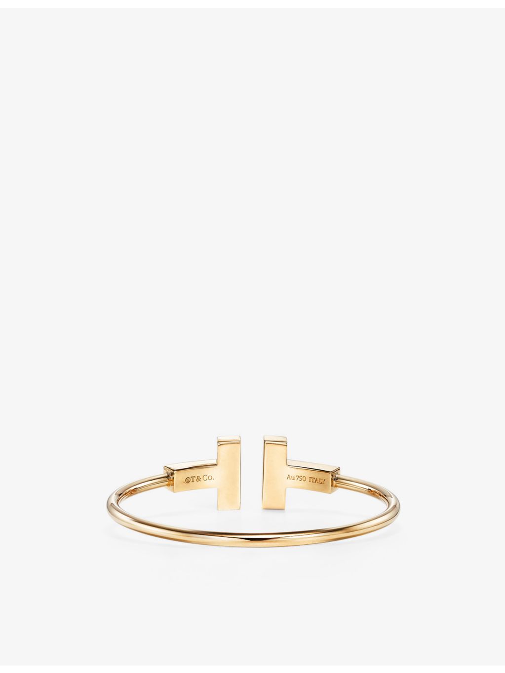 Tiffany & Co. wide wire bracelet 18ct yellow gold - British product