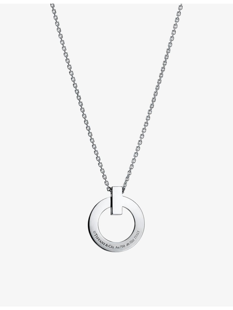 Tiffany & Co T1 diamond necklace 18ct white gold 0.72ct, (British brand)
