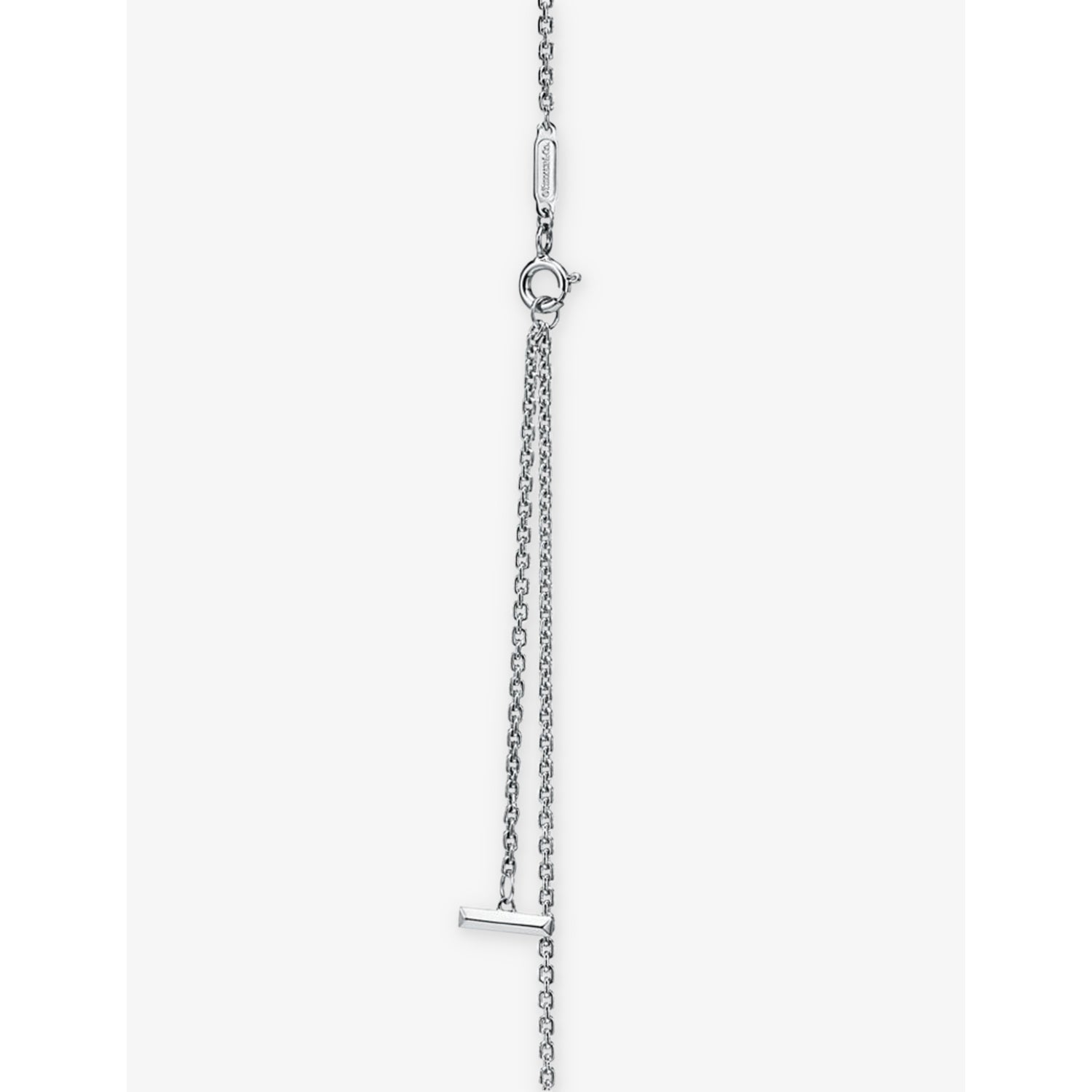 Tiffany & Co T1 diamond necklace 18ct white gold 0.72ct, (British brand)
