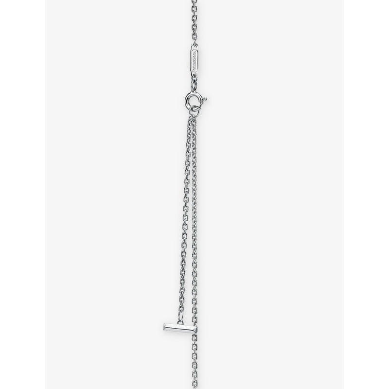 Tiffany & Co T1 diamond necklace 18ct white gold 0.72ct, (British brand)