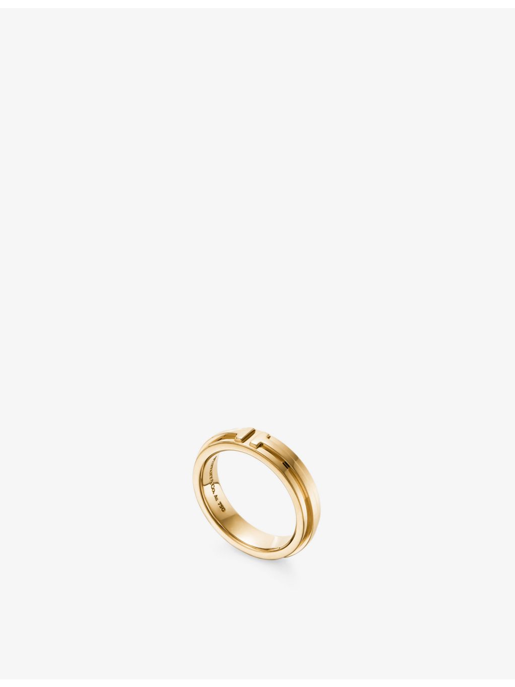 Tiffany & Co. narrow 18ct yellow gold T ring, UK version