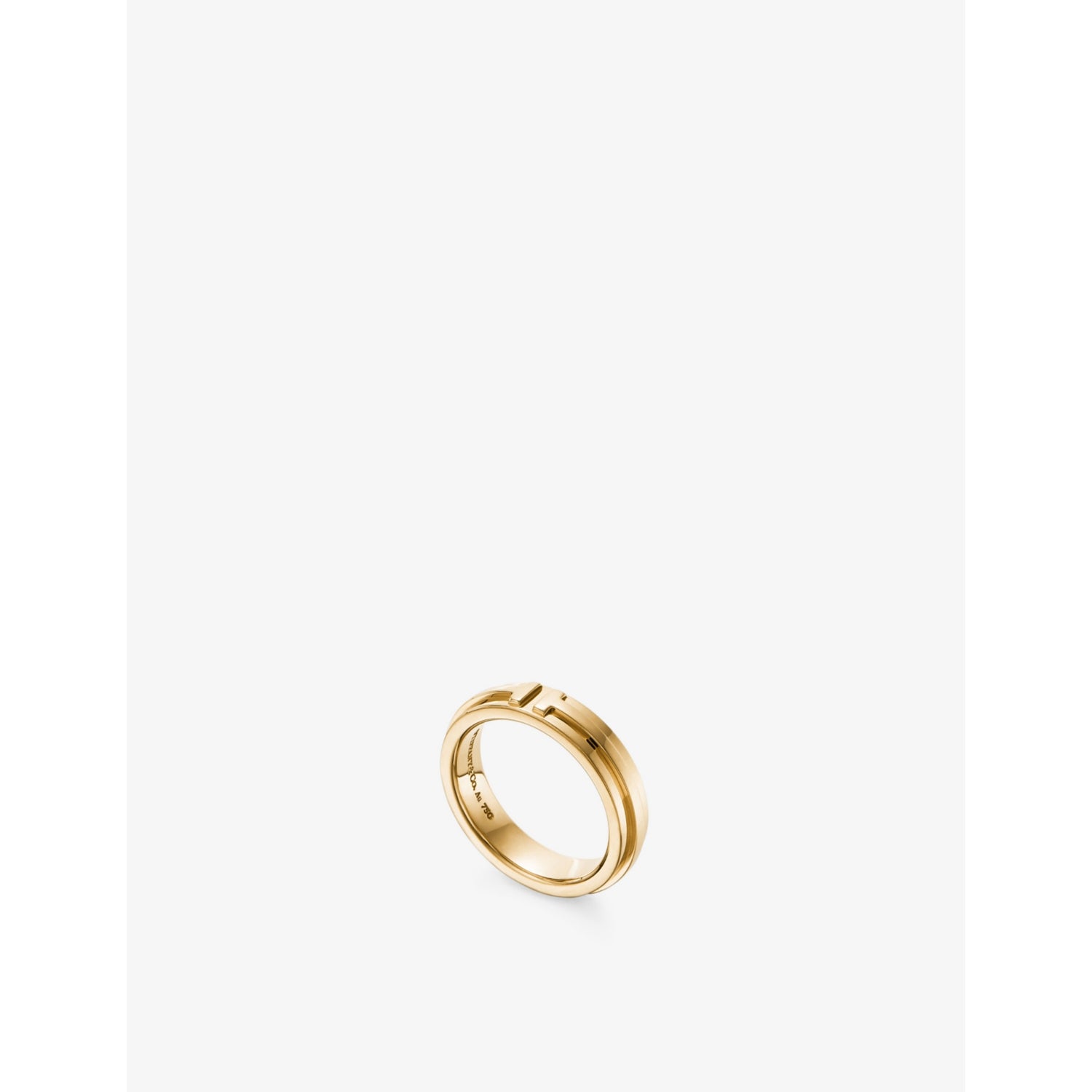 Tiffany & Co. narrow 18ct yellow gold T ring, UK version
